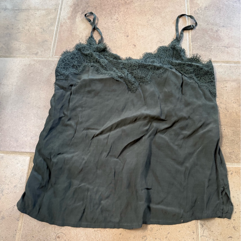 Abercrombie green tank xs